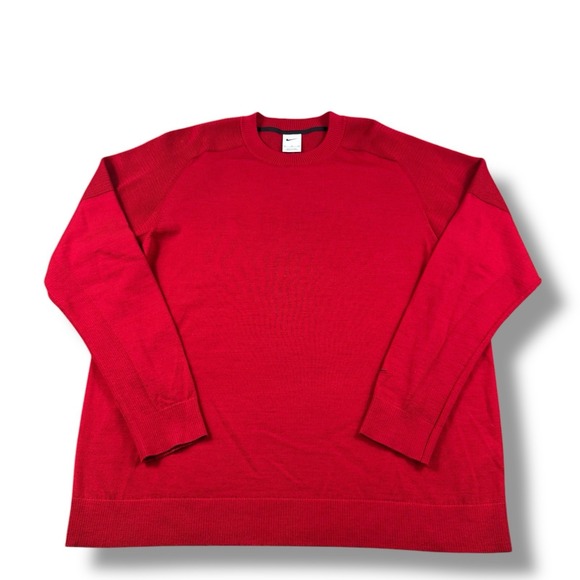Nike Other - Nike Tiger Woods Wool Blend Knit Golf Sweater Red Mens XL EUC CU9782-687